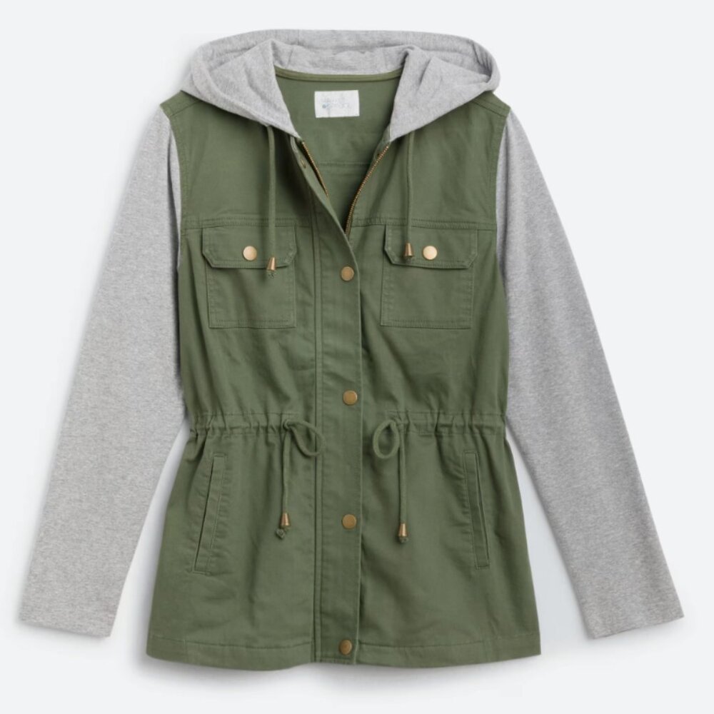 Worn 1x - MARKET & SPRUCE Logan Mixed Media Cargo Jacket